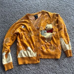 Disney Winnie the Pooh Honeycomb Sweater - Orange and Cream